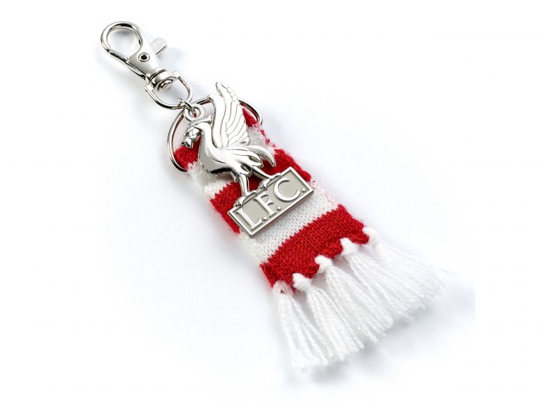 Liverpool FC Red Stripe Scarf and Crest Backpack Hanger