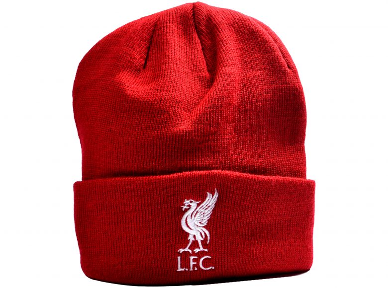 Liverpool Knitted Turn Up Hat Red