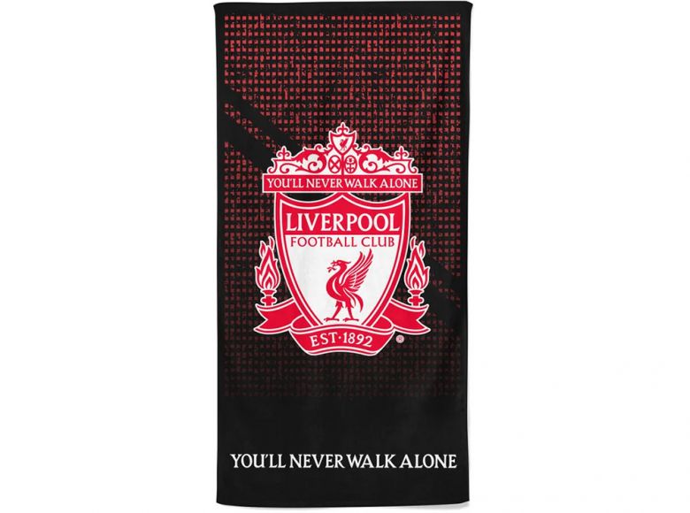 Liverpool Mesh Towel Black Red White