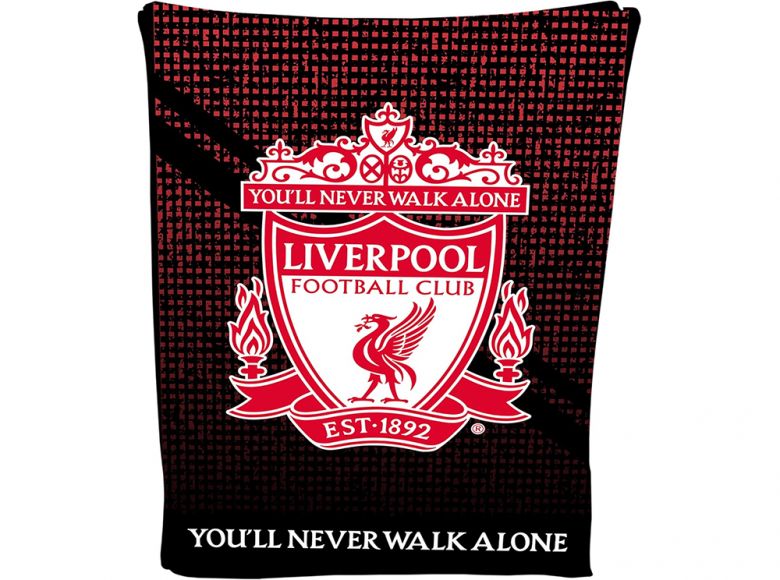 Liverpool Red Black Fleece Blanket