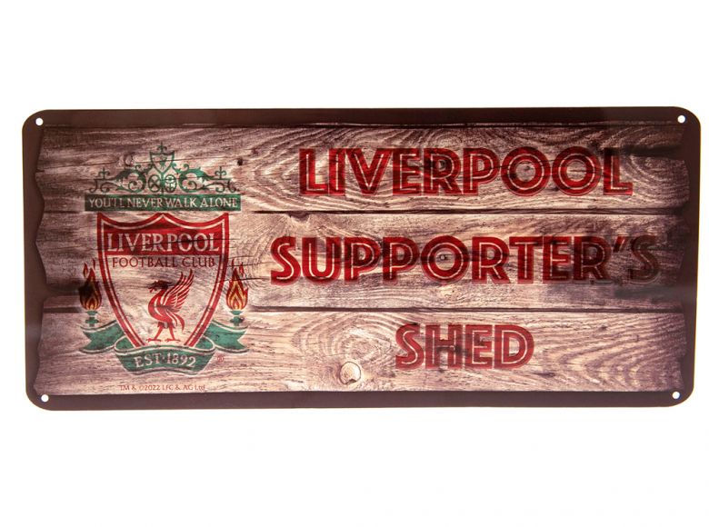 Liverpool Supporters Shed Metal Sign
