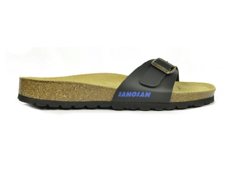 Sanosan Malaga Sano Flor Black Womens Designer Mule Sandals