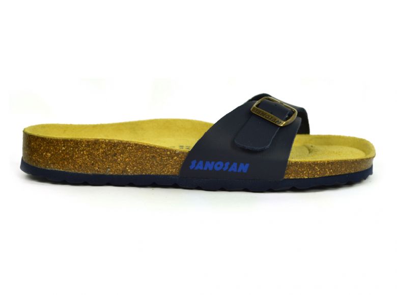 Sanosan Malaga Sano Flor Navy Womens Designer Mule Sandals