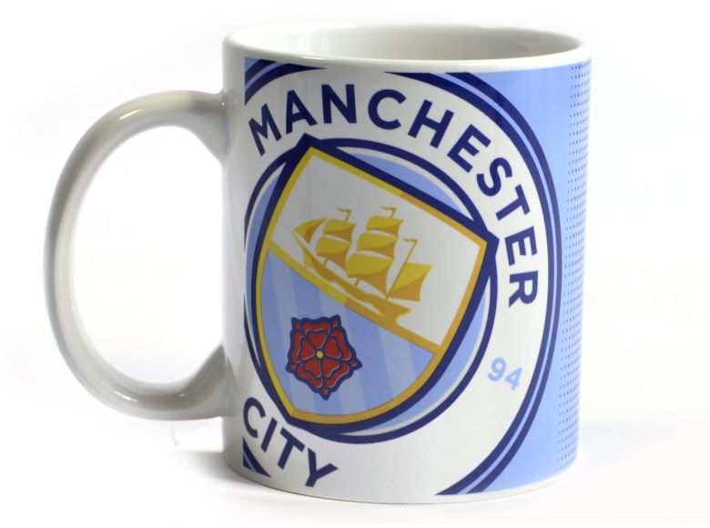 Man City Halftone 11oz Boxed Mug