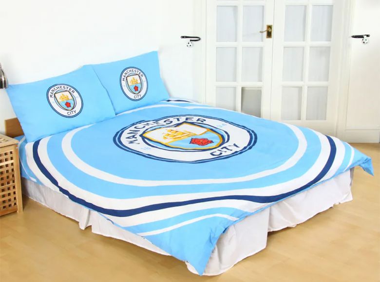 Man City Pulse Reversible Double Duvet and Pillow Case Set