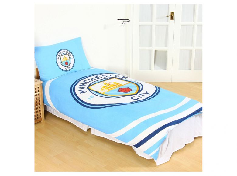 Man City Pulse Single Duvet and Pillow Case Set