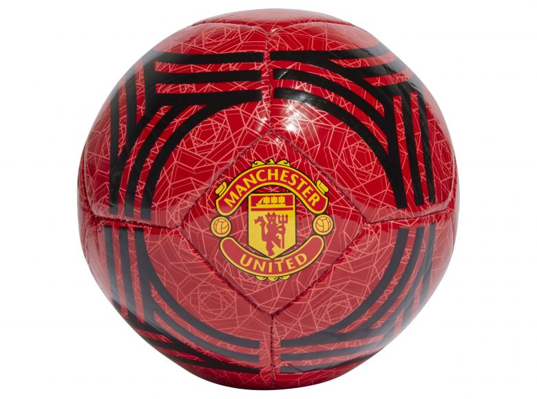 Man UTD Adidas Red Black Football Size 1 Mini Ball