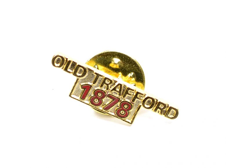 Man UTD Old Trafford 1878 Gold Pin Badge