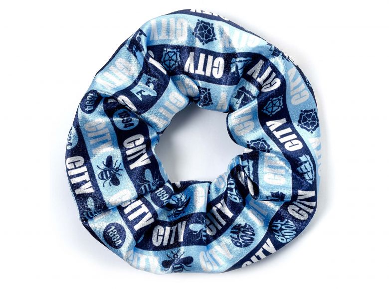 Man City Crest and Cannon Hair Scrunchie