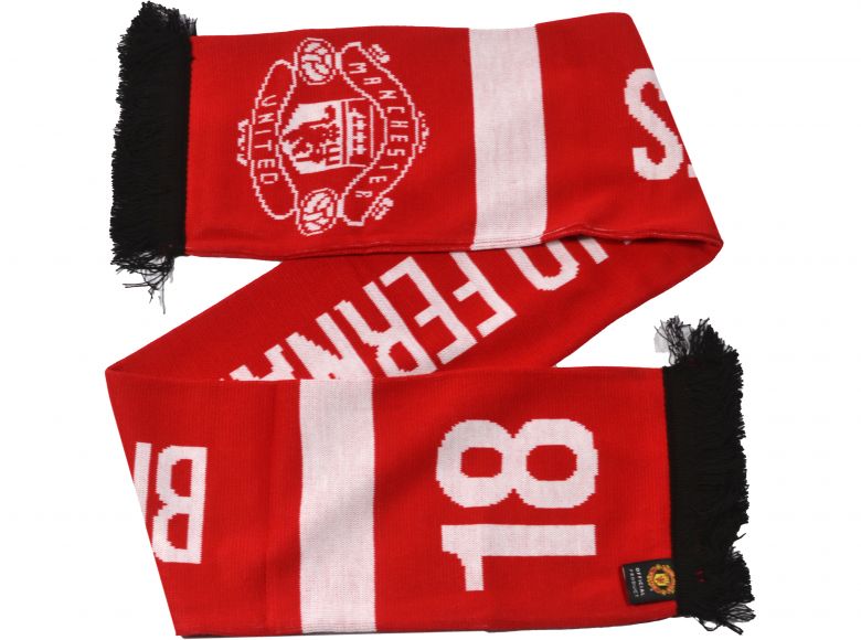 Manchester United Bruno Fernandes 18 Player Scarf
