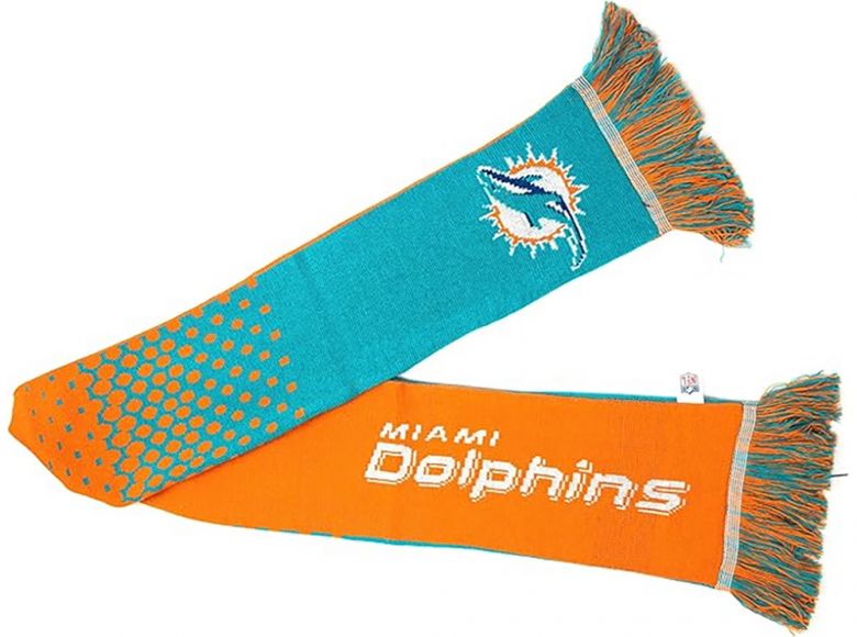 Miami Dolphins Fade NFL Scarf Green Orange