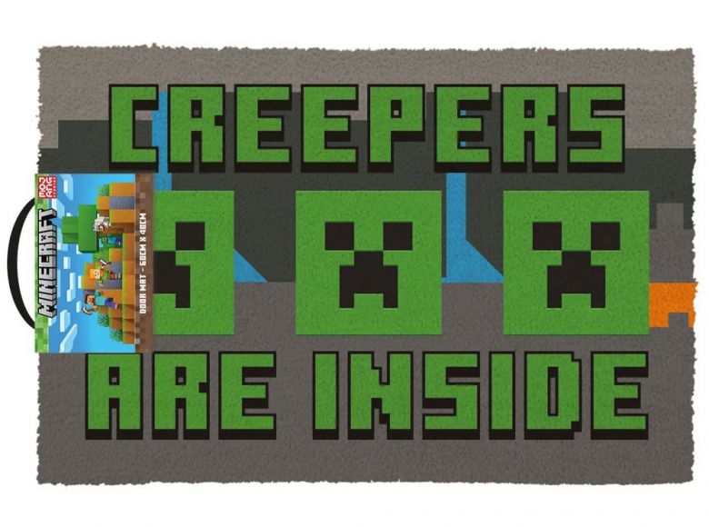 Minecraft Creepers Need Hugs Coir Doormat