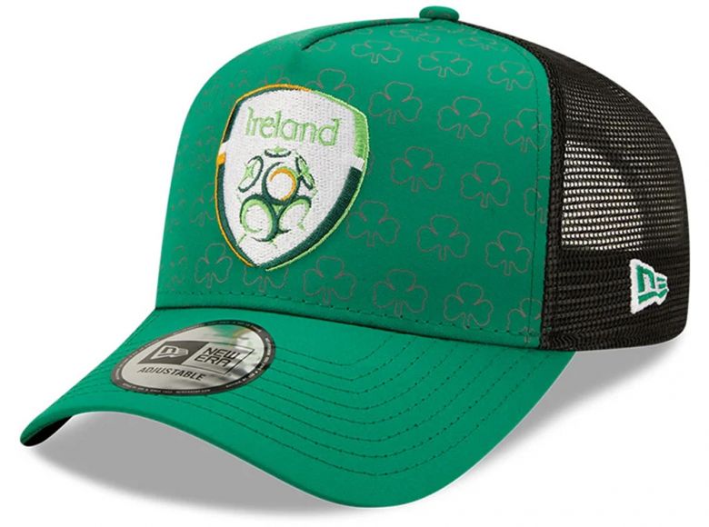 New Era FA Ireland All Over Print Green A Frame Trucker Cap