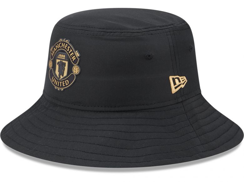 New Era Man UTD FC Bucket Hat Black Gold