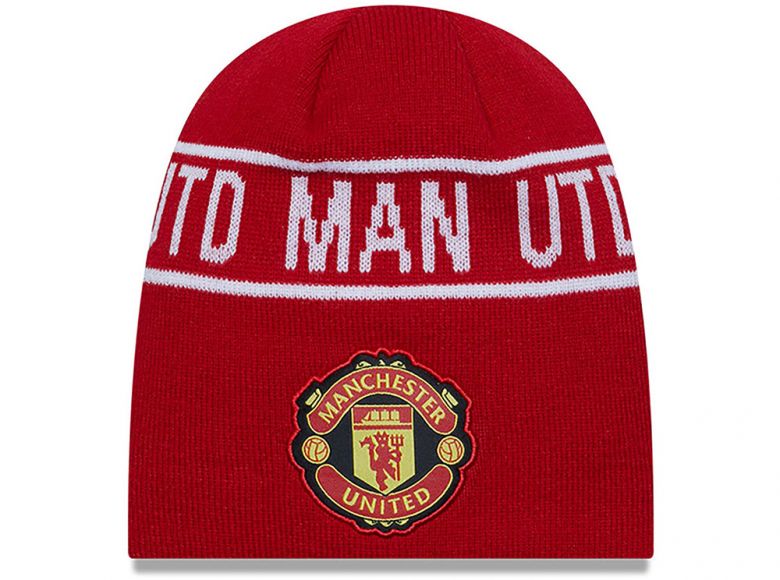 New Era Man UTD FC Red Cuff Knit Beanie Hat