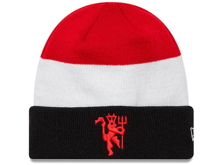 New Era Man UTD Flag Black Cuff Knit Beanie Hat