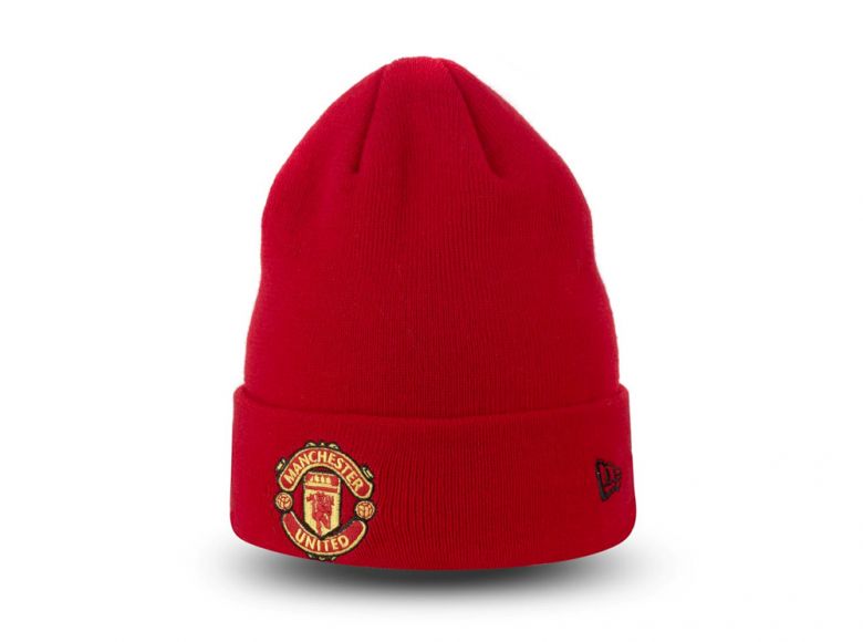 New Era Man Utd Knit Turn Up Red