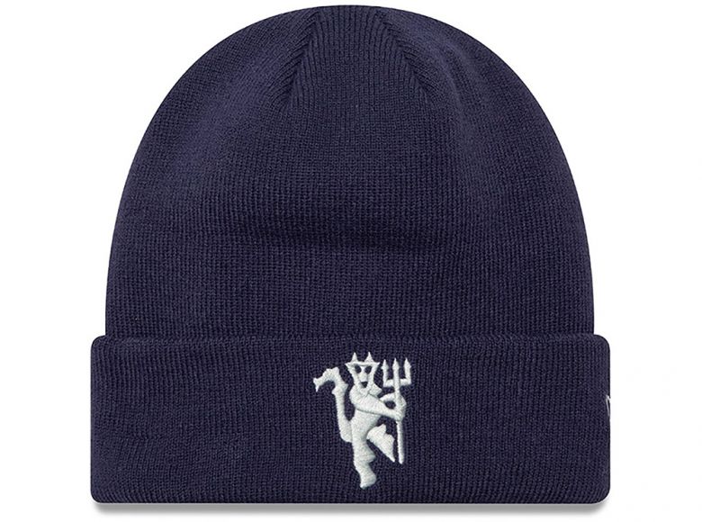 New Era Man UTD Seasonal Navy Cuff Knit Beanie Hat