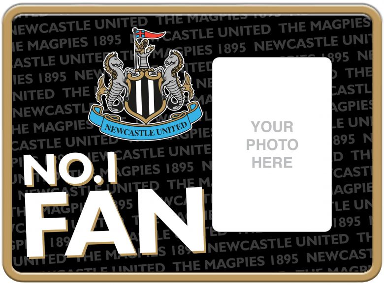 Newcastle United Embossed No 1 Fan Metal Photo Frame Sign