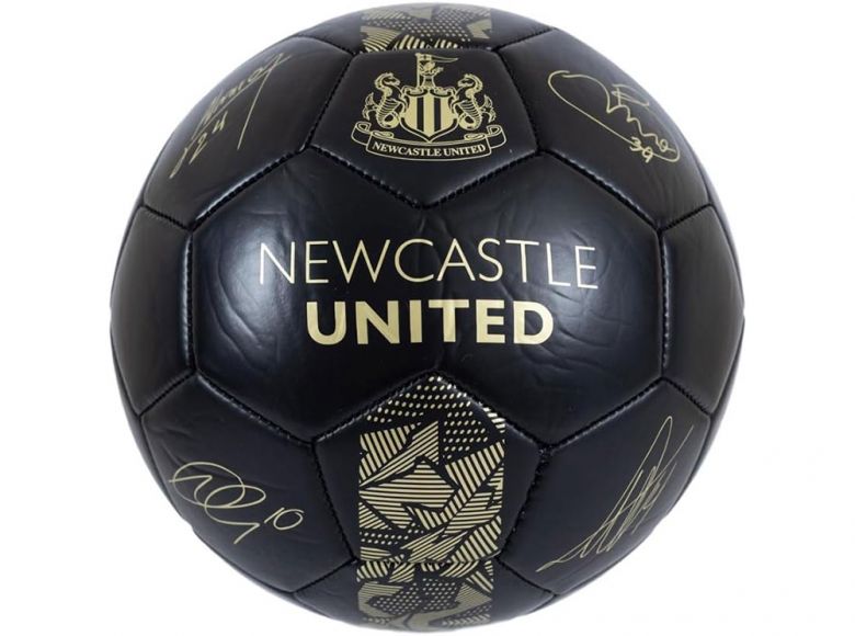 Newcastle United Phantom Black Gold Football 9688 Size One Mini Ball