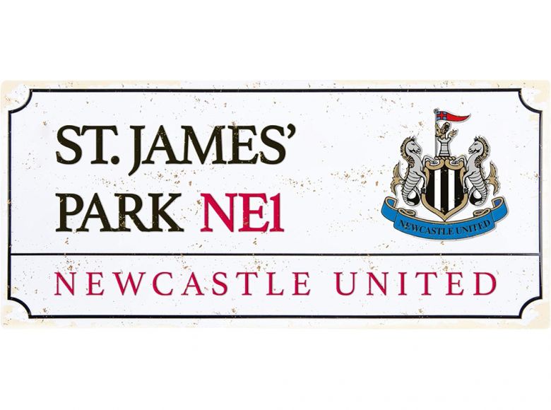 Newcastle United Retro Metal Street Sign