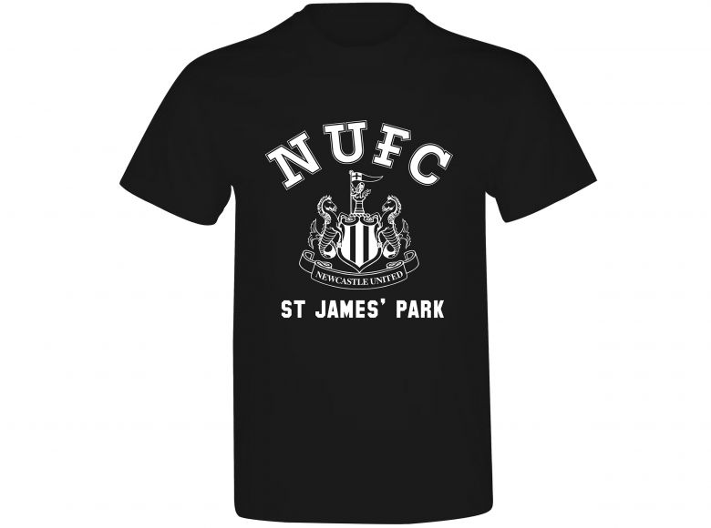 Newcastle United T Shirt St James Park Black