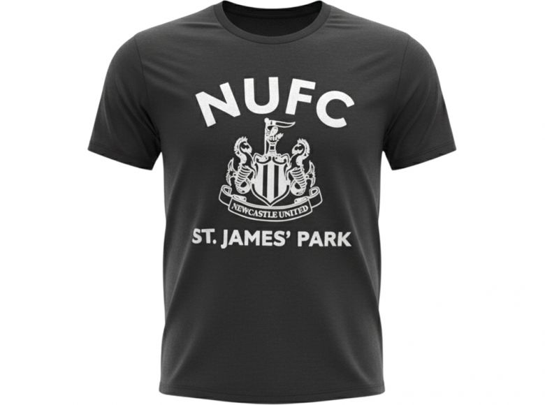 Newcastle United T Shirt St James Park Black