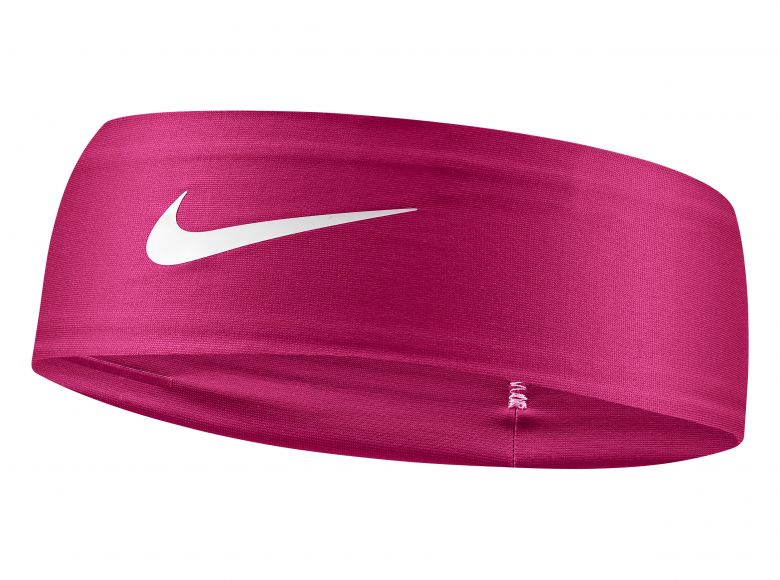 Nike Dri FIT Fury Classic Headband Vivid Pink White White