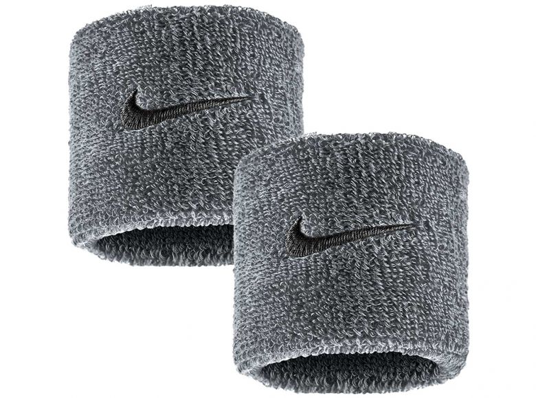 Nike Swoosh Classic Small Wristbands Grey Black