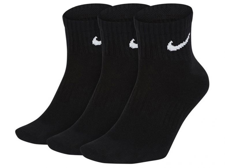 Nike Three Pack Cushion Ankle Socks Black