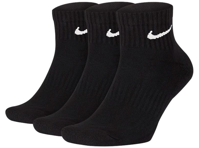 Nike Three Pack Everyday Socks Ankle Black