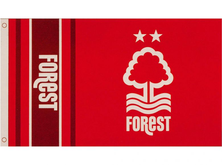 Nottingham Forest FC Wordmark Stripe Flag 5 x 3
