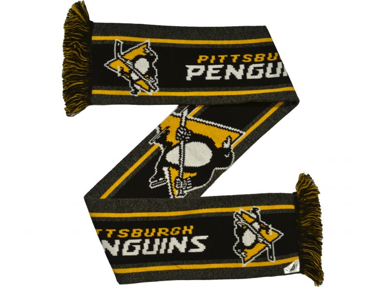 Pittsburgh Penguins Big Logo NHL Scarf Grey Black Yellow