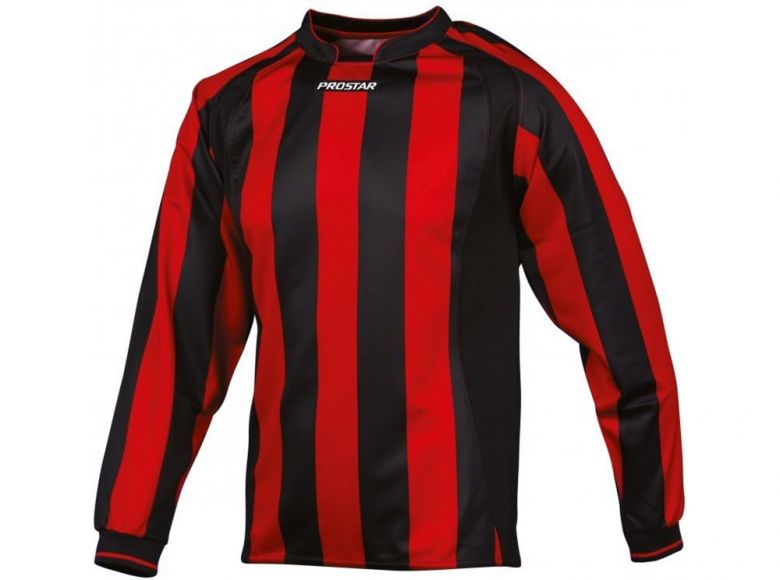 Prostar Avalino Long Sleeve Football Jersey Red Black