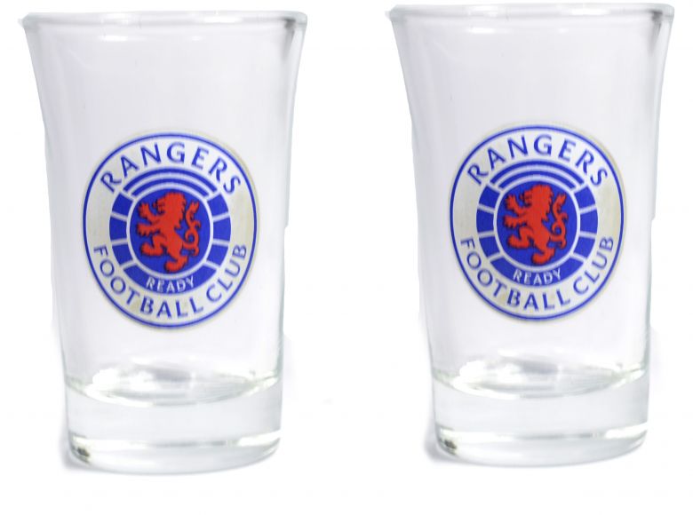 Rangers Two Pack Word Mark Shot Glasses
