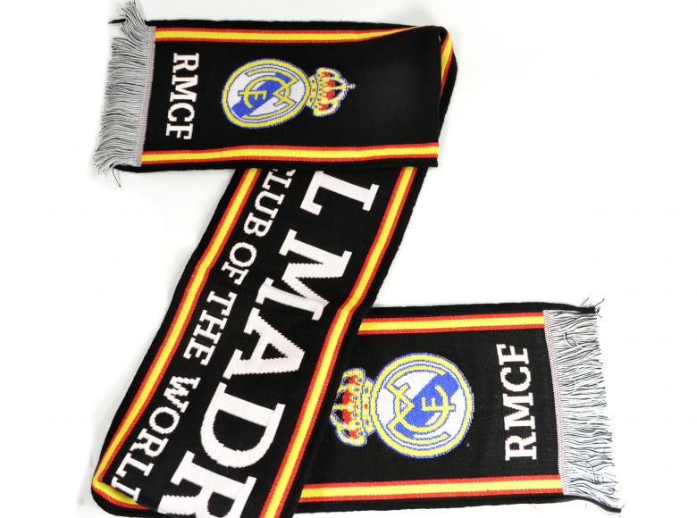Real Madrid Black White Scarf Best Club of The World Scarf