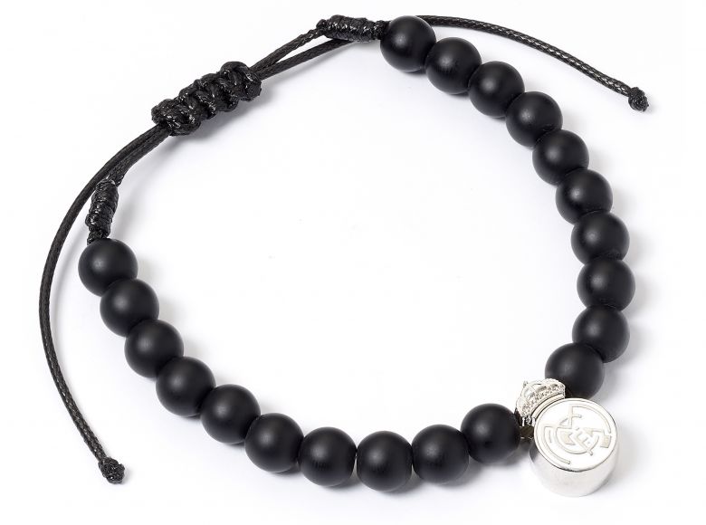 Real Madrid Black Bead Bracelet
