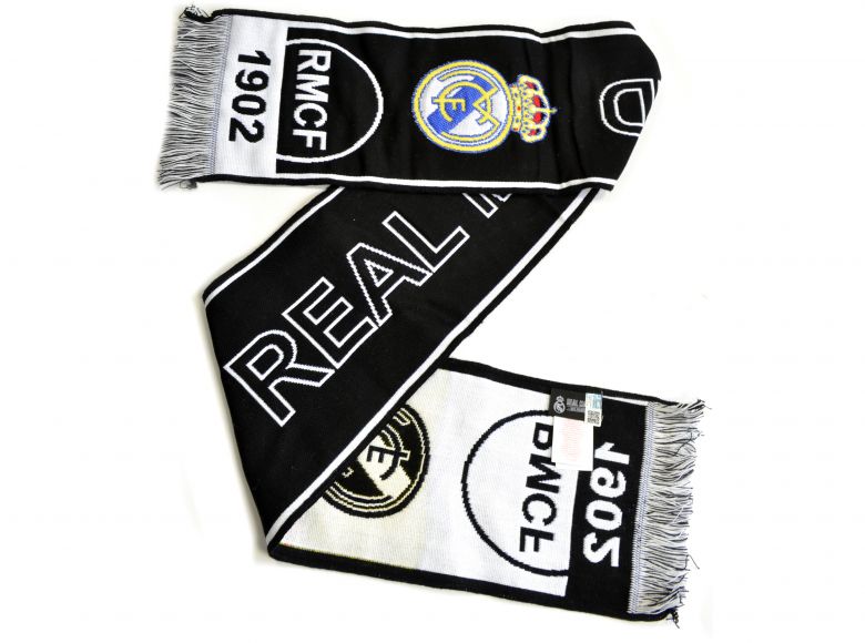 Real Madrid Black White Scarf RM4BUF12