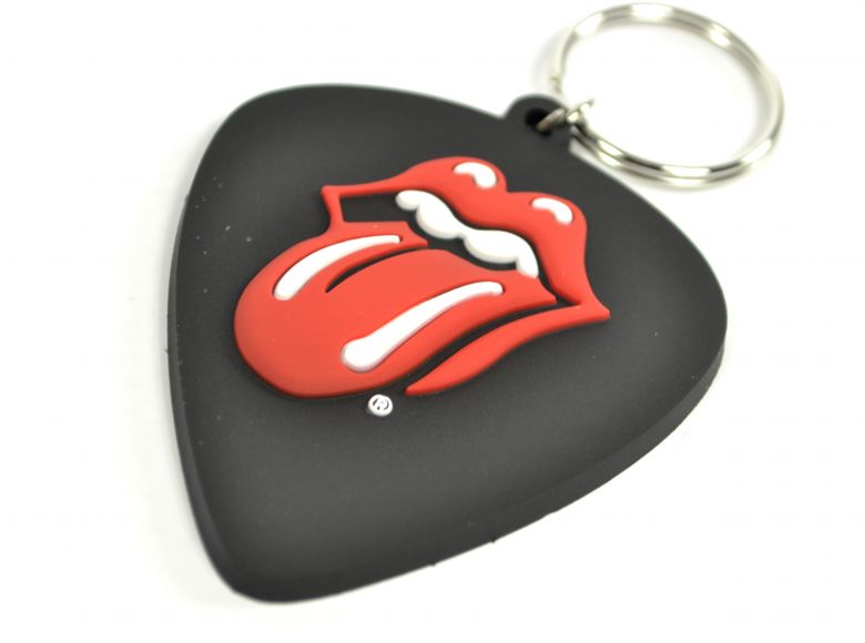 Rolling Stones Plectrum Rubber Keyring