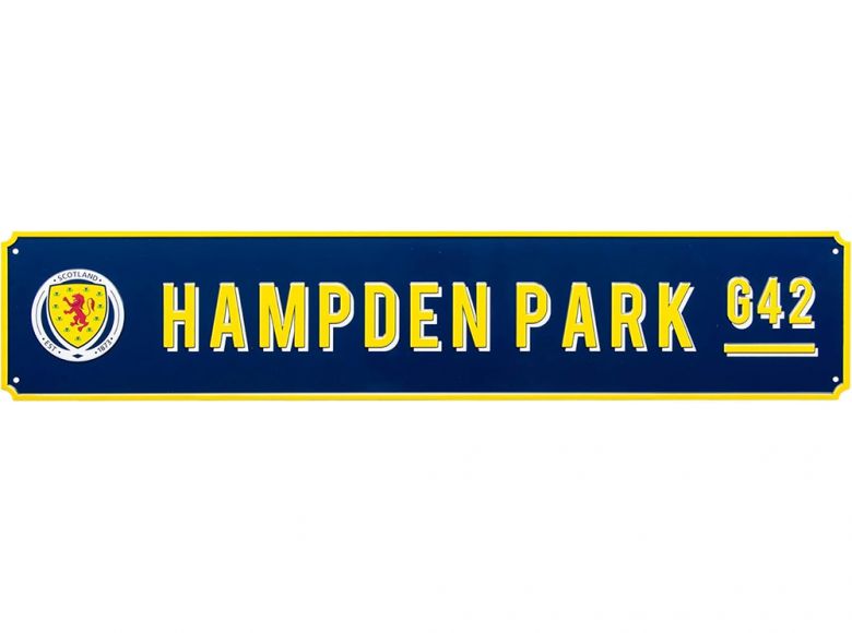 Scottish FA Hampden Park G42 Large Dark Metal Street Sign