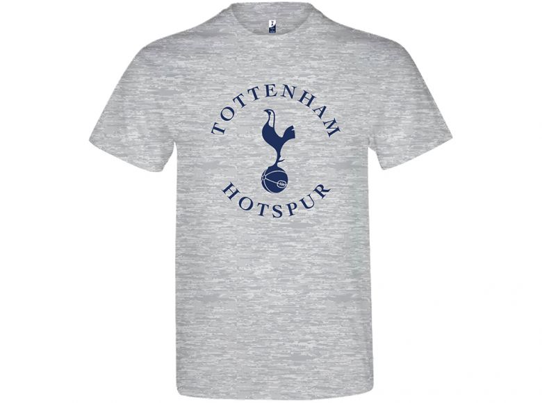 Spurs Crest T Shirt Grey Adults