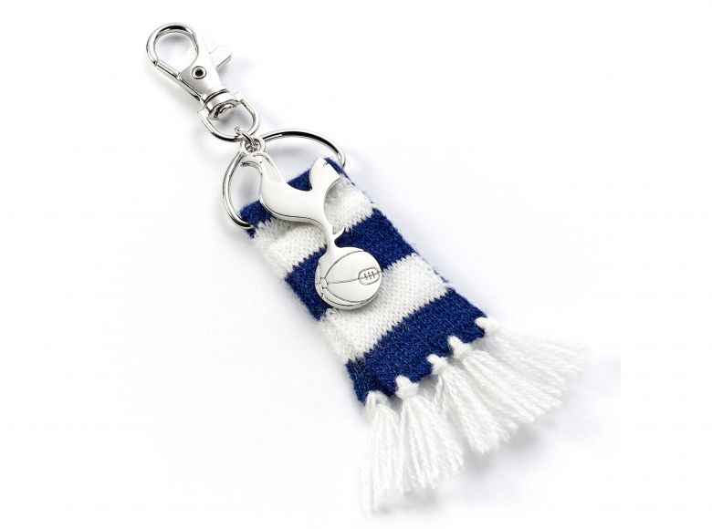 Spurs Blue Stripe Scarf and Crest Backpack Hanger