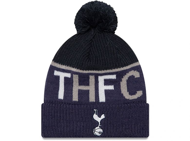 New Era Spurs Sport Navy Bobble Knit Beanie Hat
