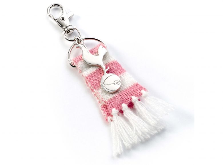 Spurs Pink Stripe Scarf and Crest Backpack Hanger