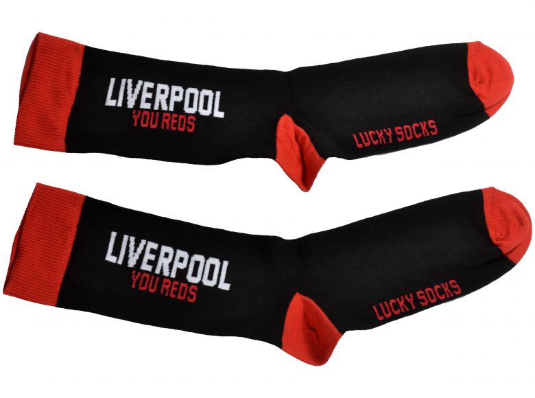 Team Direct Generic Liverpool You Reds Black Red 8 to 11 UK Socks