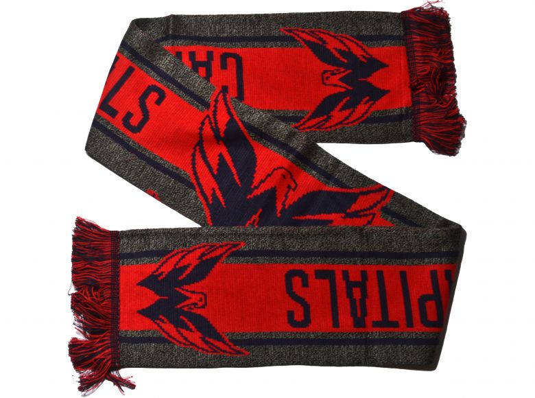 Washington Capitals Big Logo NHL Scarf Red Grey Navy
