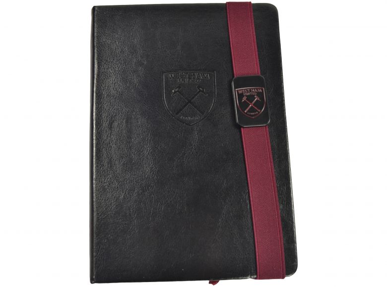 West Ham Banded A5 Premium Leather Look Notebook