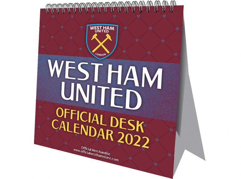 West Ham Desk Easel 2022 Calendar