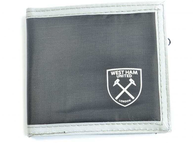 West Ham United Multi Pocket Black Canvas Crest Wallet