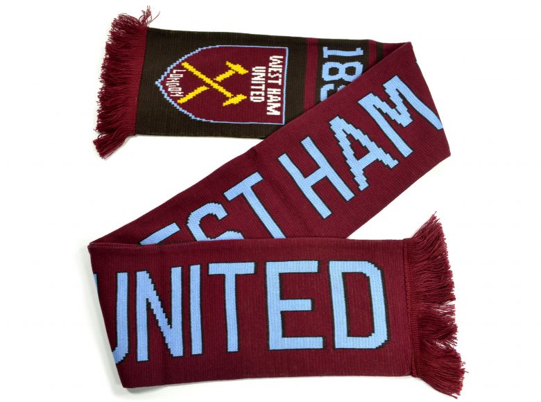 West Ham Jacquard Nero Design Scarf